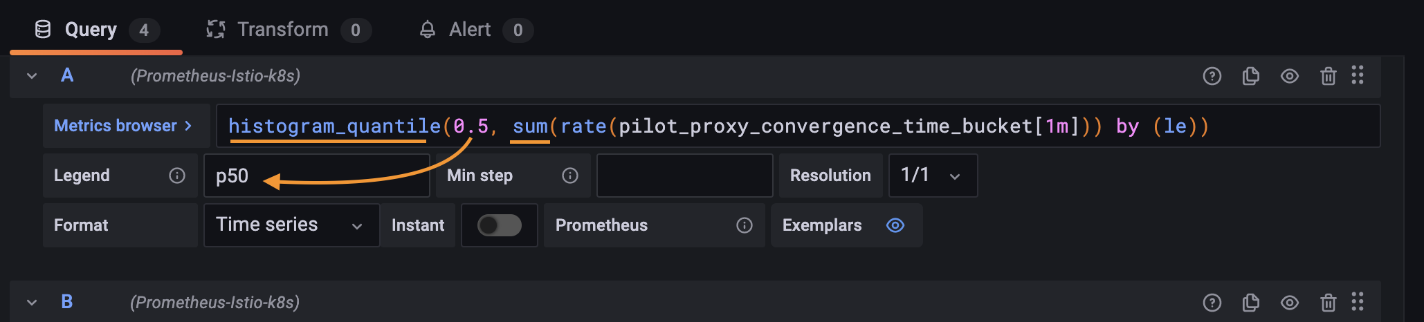 [Grafana/Prometheus] Design chart for bucket metrics to Grafana