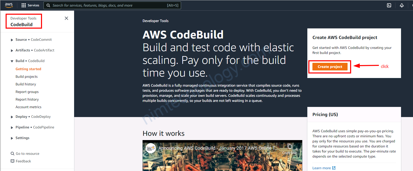 [AWS] Demo “code build” with experiment easily on AWS