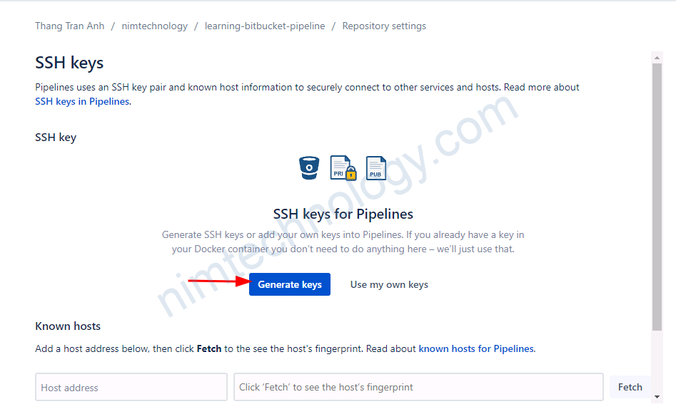 [Bitbucket-pipelines] Lesson 2: Using SCP to Transport Artifacts from the Build and SSH to Server to run the commands.